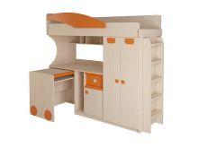 Детская № 4.4.2 П + выкатной стол + лестница №2 (оранжевый)