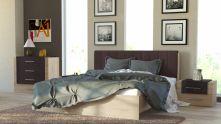 Двуспальная кровать с мягким изголовьем «Ларго» СМ-181.01.002