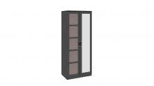 Шкаф для одежды с 1-ой глухой и 1-ой зеркальной дверью «Токио» СМ-131.08.005