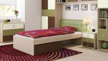 Кровать с мягким изголовьем «Тетрис» ПМ-154.03