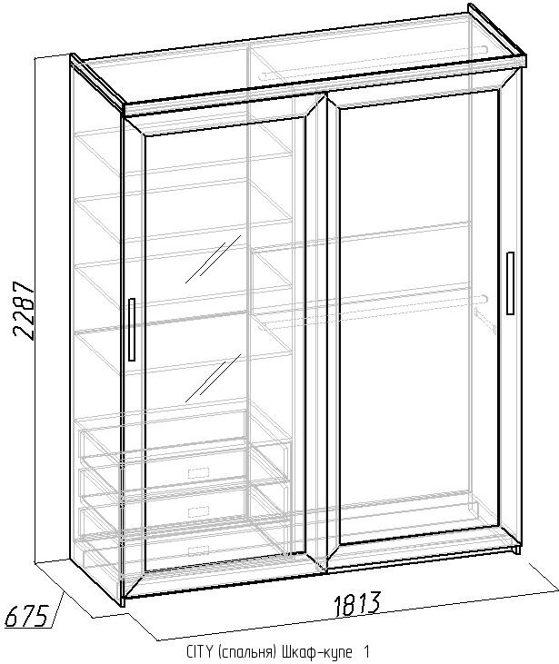 Шкаф город 1